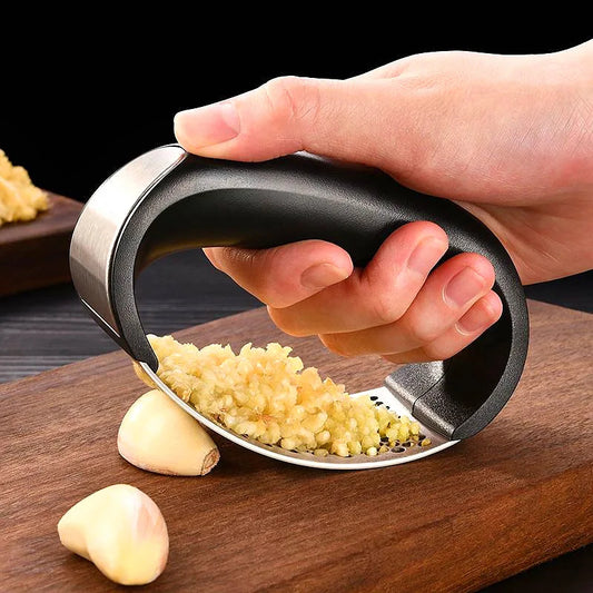 1Pcs Stainless Steel Garlic Press Crusher Manual Garlic Mincer Chopping Garlic Tool