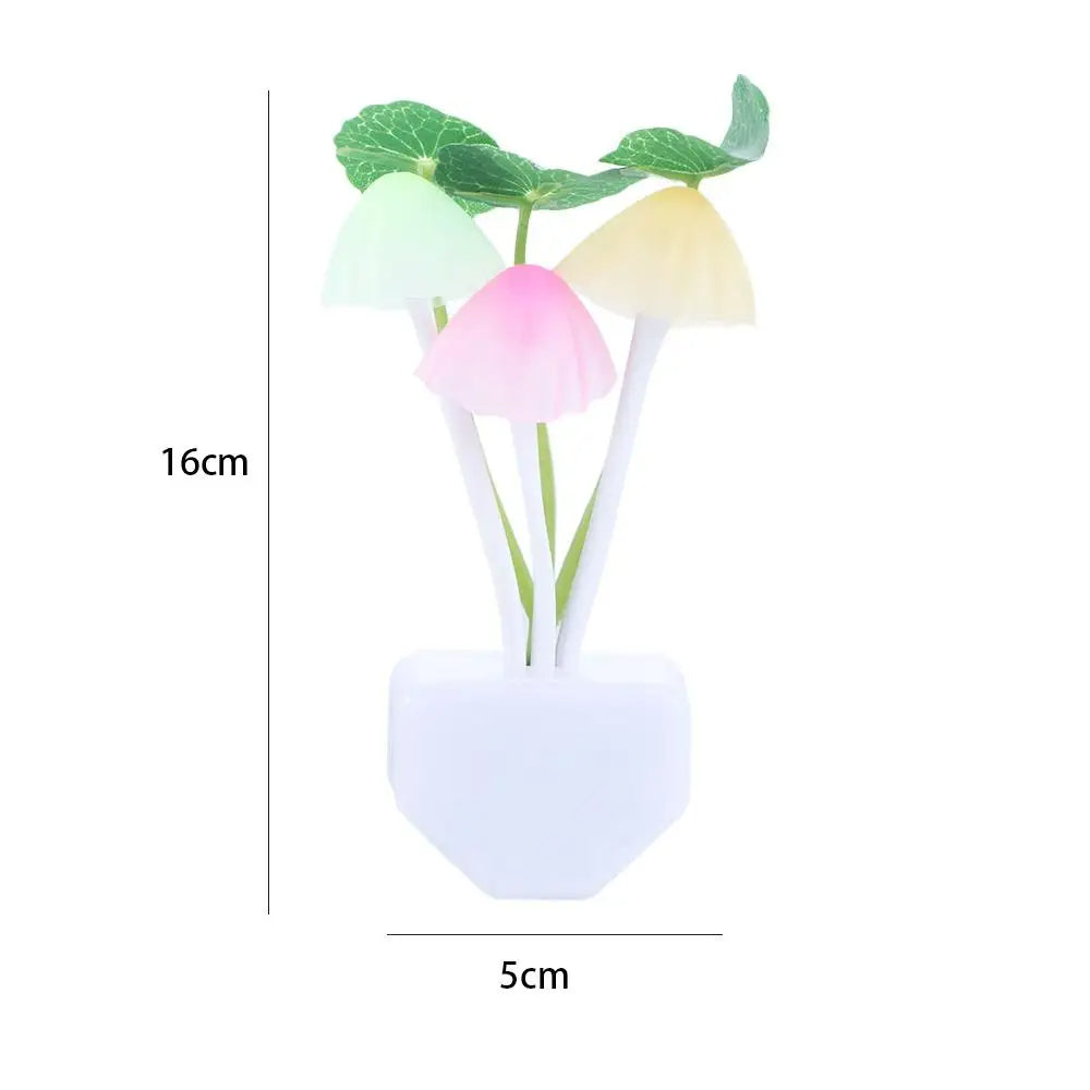 LED Sensor Night Light Mushroom Colorful Silicone Nightlights for Adults Kids US/EU Plug 110V/220V Cheap Night Light 1PC