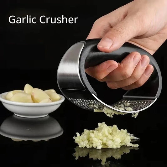 1Pcs Stainless Steel Garlic Press Crusher Manual Garlic Mincer Chopping Garlic Tool