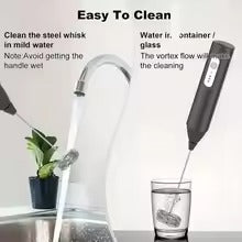 2-in-1 Electric Milk Frother & Hand Mixer - 3-Speed Rechargeable for Coffee/Whiskey Foam, Compact Ergonomic Kitchen Tool